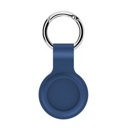 Short Silicone AirTag Tracker Holder Loop Case Cover Ring Key Chain for Apple AirTag (Navy Blue) Short Silicone AirTag Tracker Holder Loop Case Cover Ring Key Chain for Apple AirTag (Navy Blue)